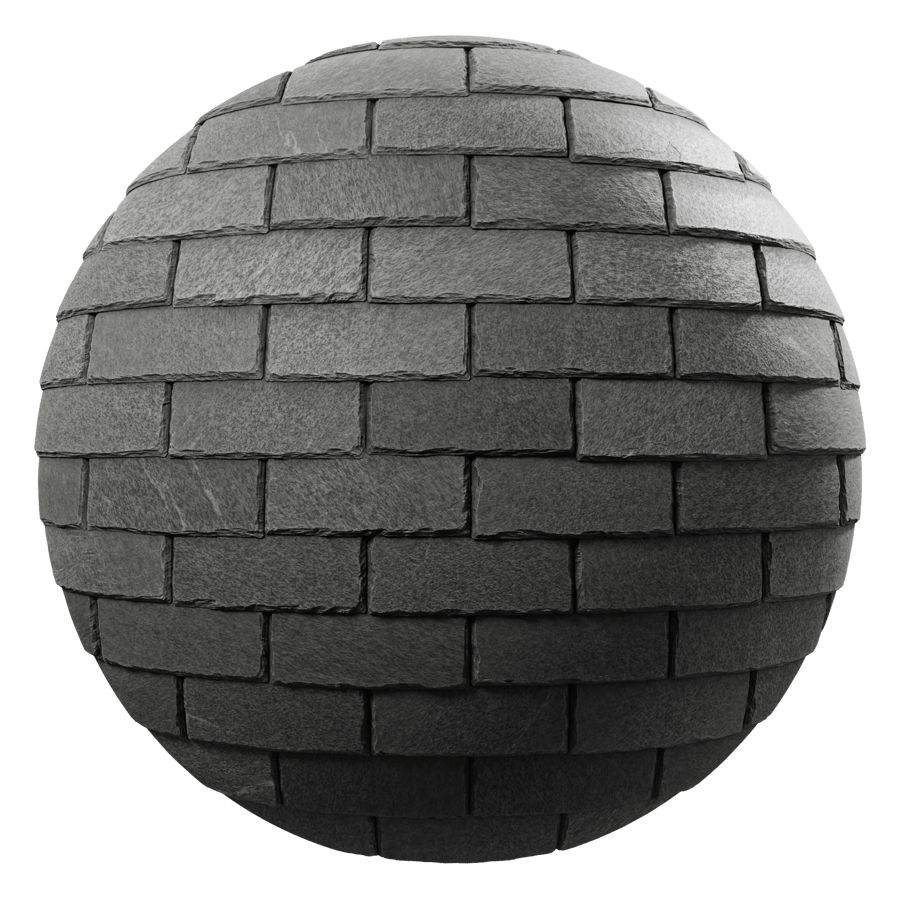 Slim Slate Roof Tiles Texture, Dark Grey
