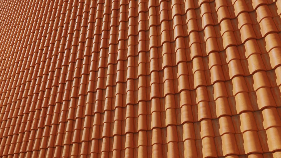 Terracotta Roof Tiles Texture, Orange