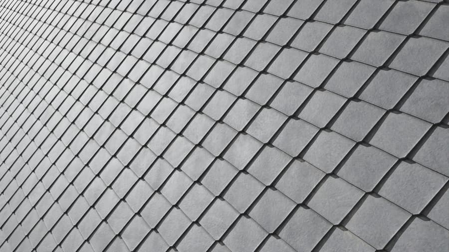 Zinc Roof Tiles Texture, Dull Black