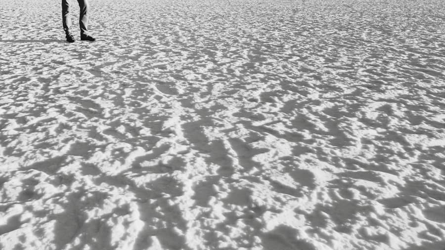 Ground Snow Footprints 008