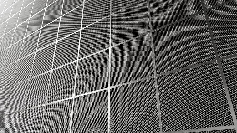 Panels Acoustic Metal Mesh Grid Chrome 001