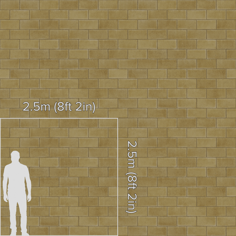 Concrete Blocks Sandblasted Yellow 001