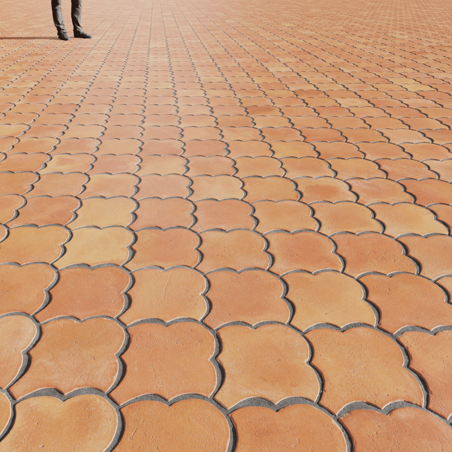Tiles Terracotta Fan Natural 001