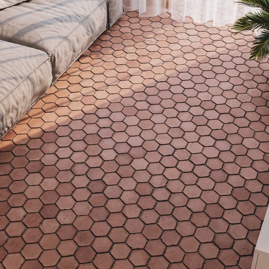Tiles Terracotta Hexagon 001