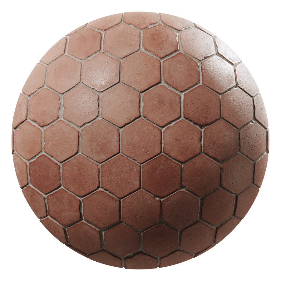 Tiles Terracotta Hexagon 001