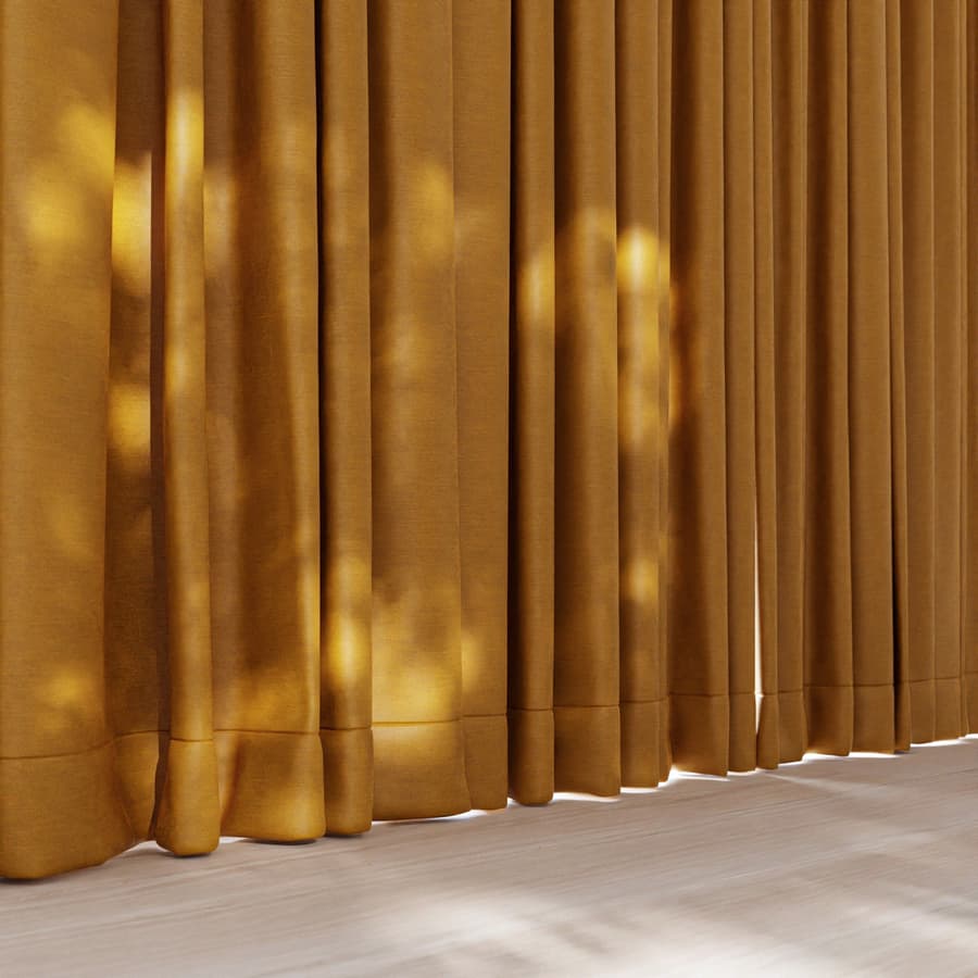 Plain Velvet Drapery Upholstery Fabric, Gold