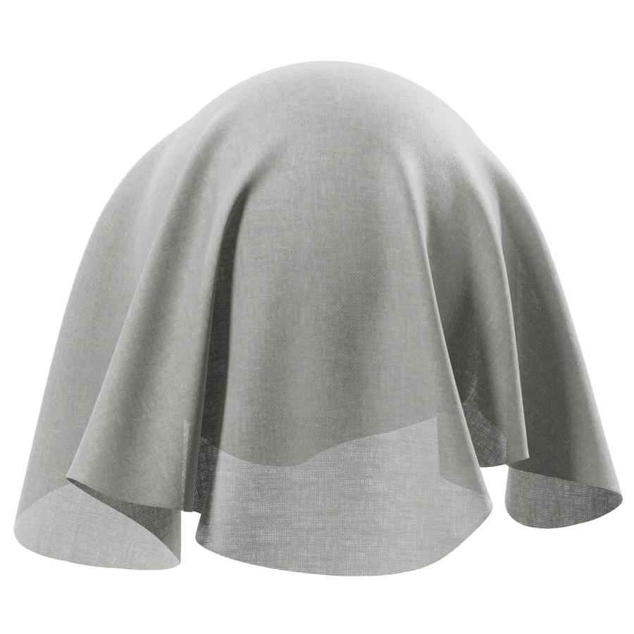 Plain Sheer Drapery Fabric, Grey - Poliigon