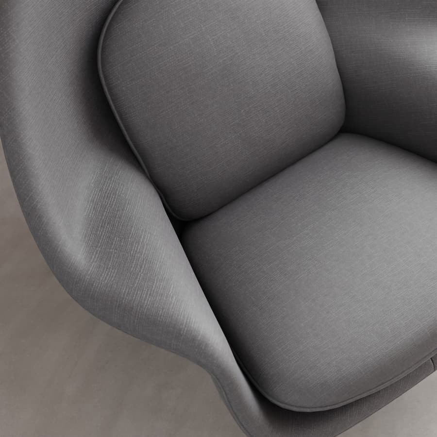 Plain Velvet Drapery Upholstery Fabric, Grey
