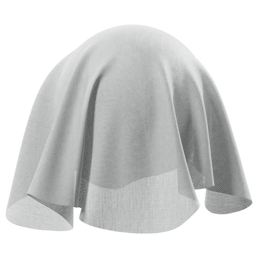 Plain Sheer Drapery Fabric, White