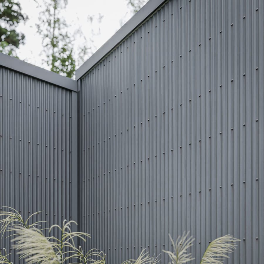 Corrugated Metal Cladding Panel Texture, Grey