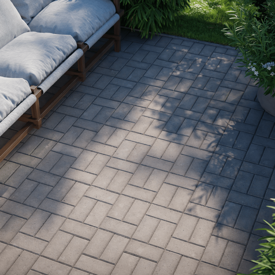 Concrete Paving Texture, Basketweave Grey