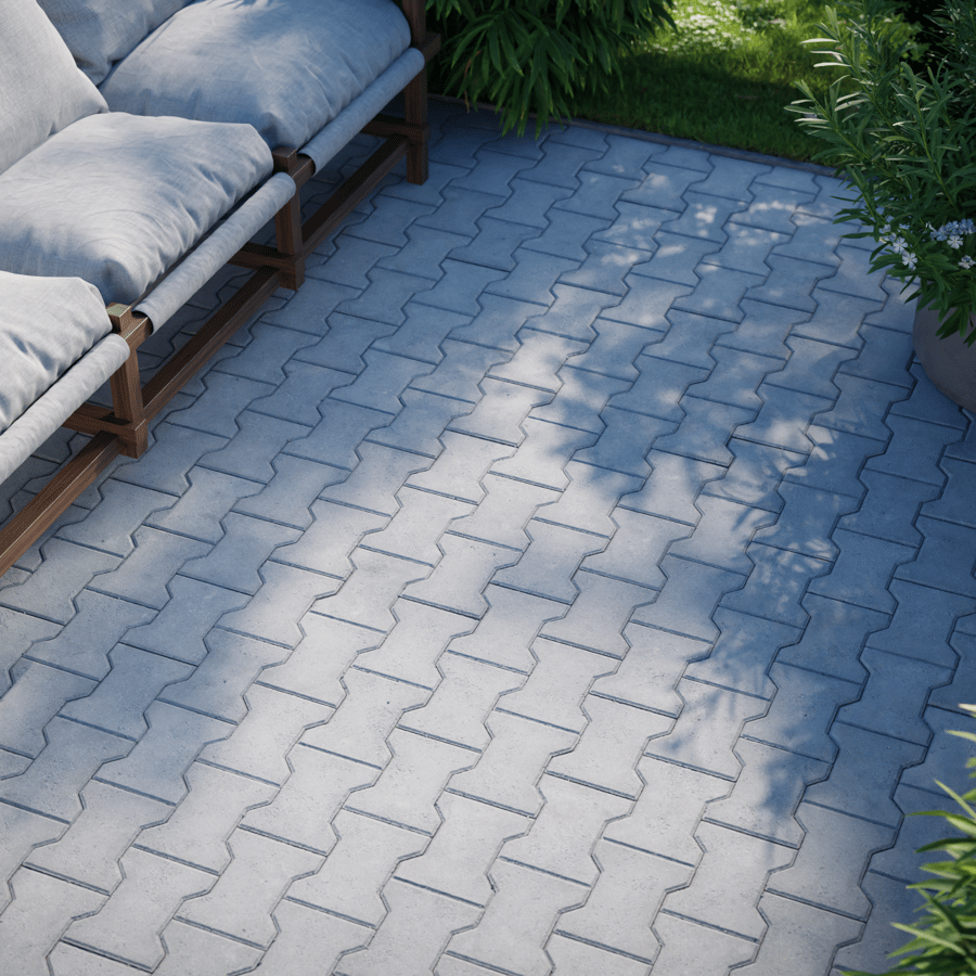 Dumbbell Concrete Paving Texture, Grey