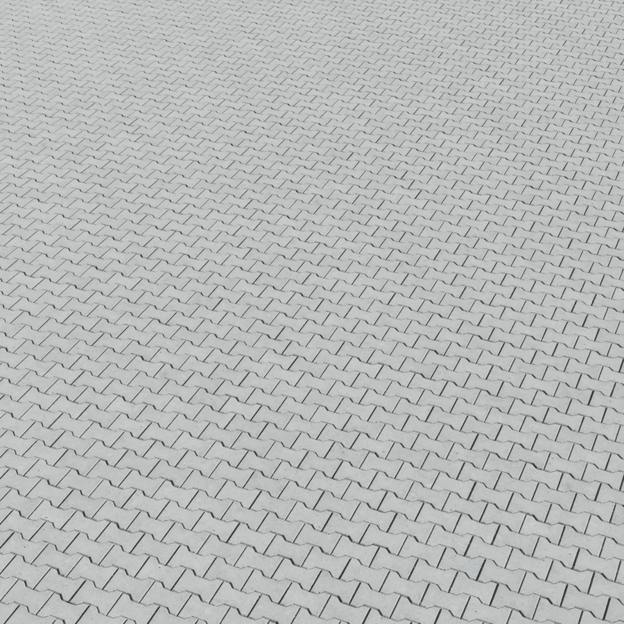 Dumbbell Concrete Paving Texture, Grey