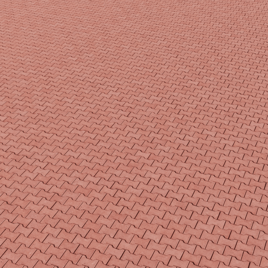 Dumbbell Concrete Paving Texture, Red