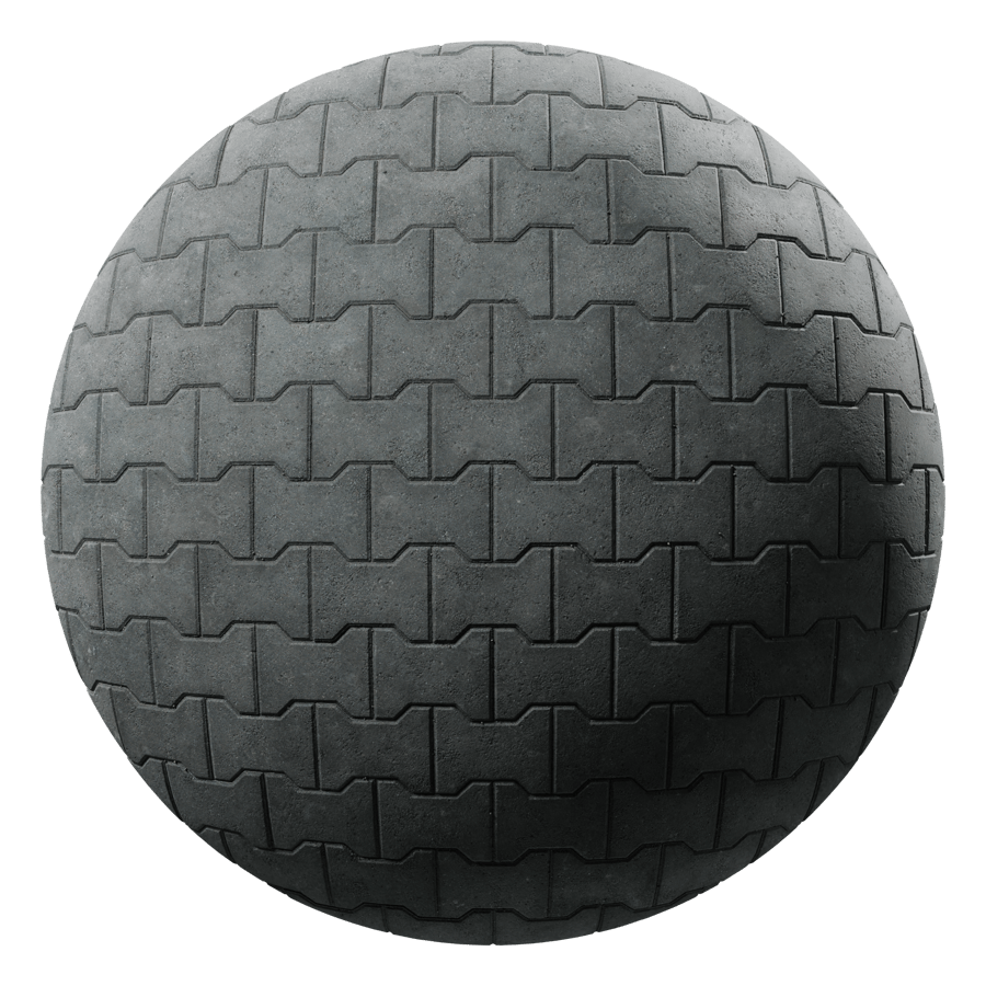 Dumbbell Concrete Paving Texture Black Poliigon