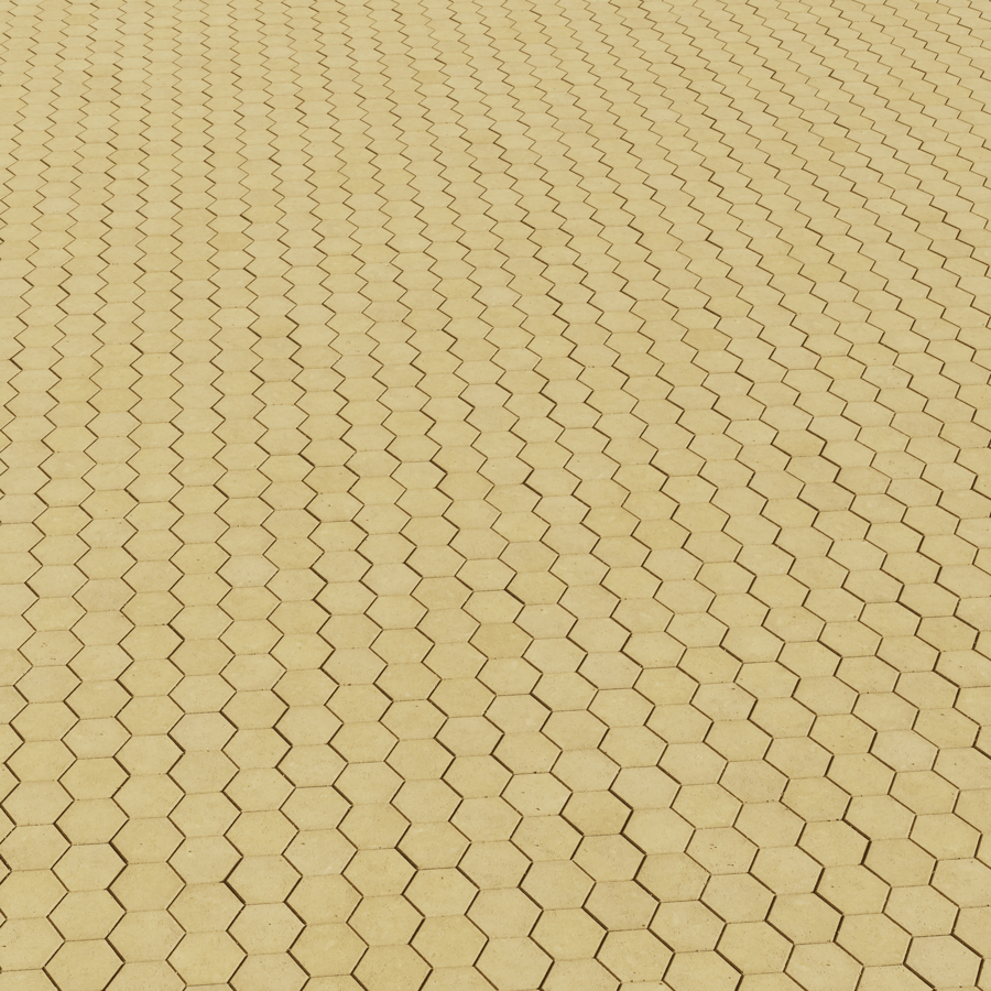 Hexagonal Concrete Paving Texture, Tan