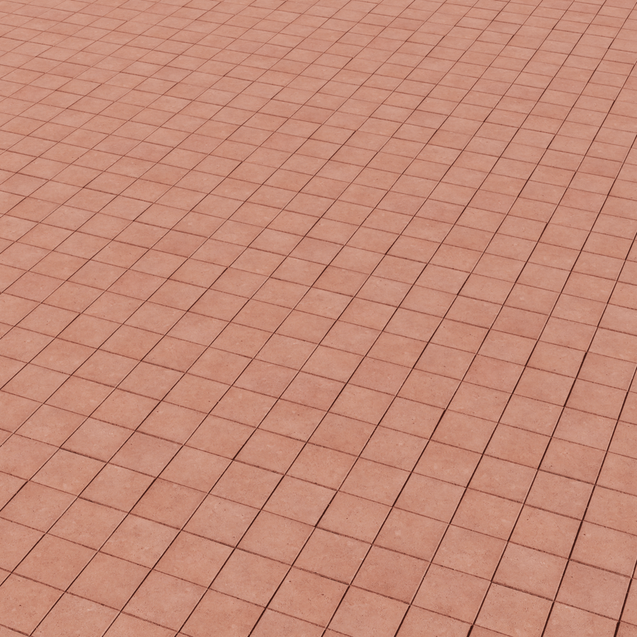 Square Concrete Paving Texture, Red