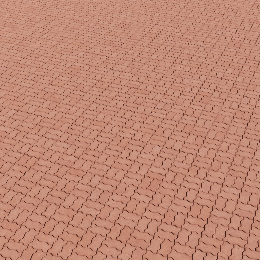 Zigzag Concrete Paving Texture, Basketweave Red