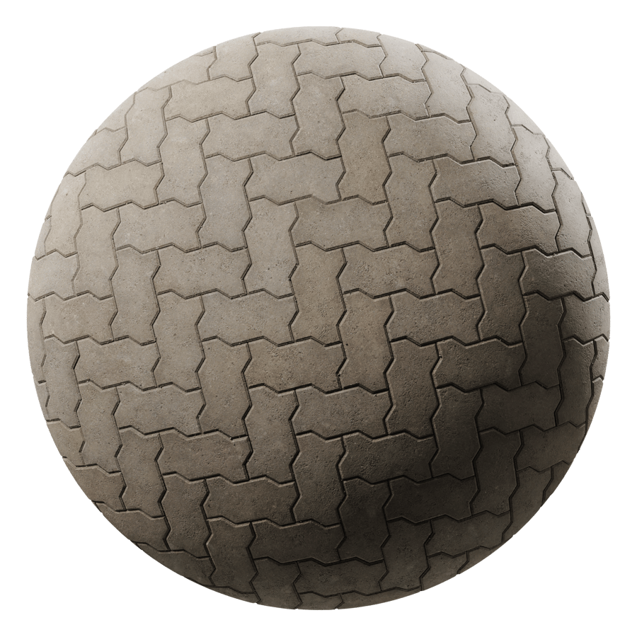 Zigzag Concrete Paving Texture, Herringbone Grey
