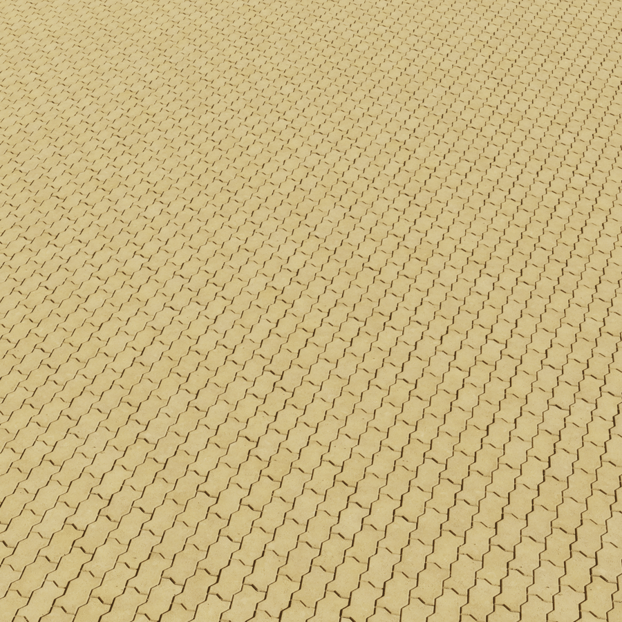 Zigzag Concrete Paving Texture, Offset Tan