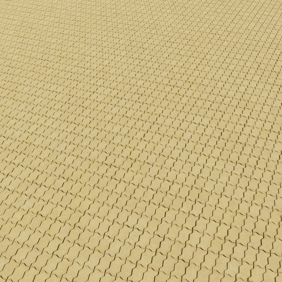 Zigzag Concrete Paving Texture, Stacked Tan