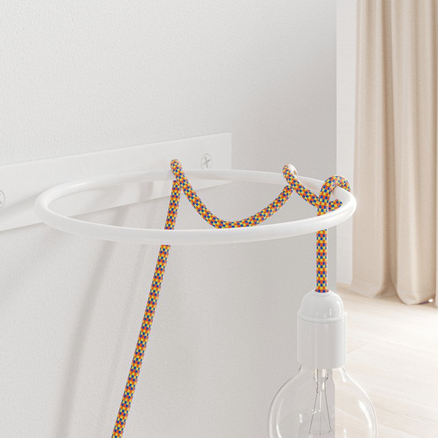 Elastic Cord Texture, Orange, Yellow & Blue