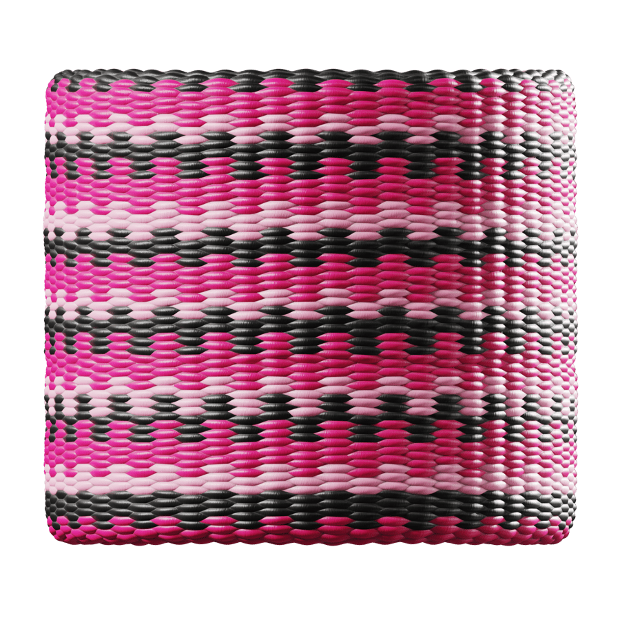 Elastic Cord Texture, Pink & Black