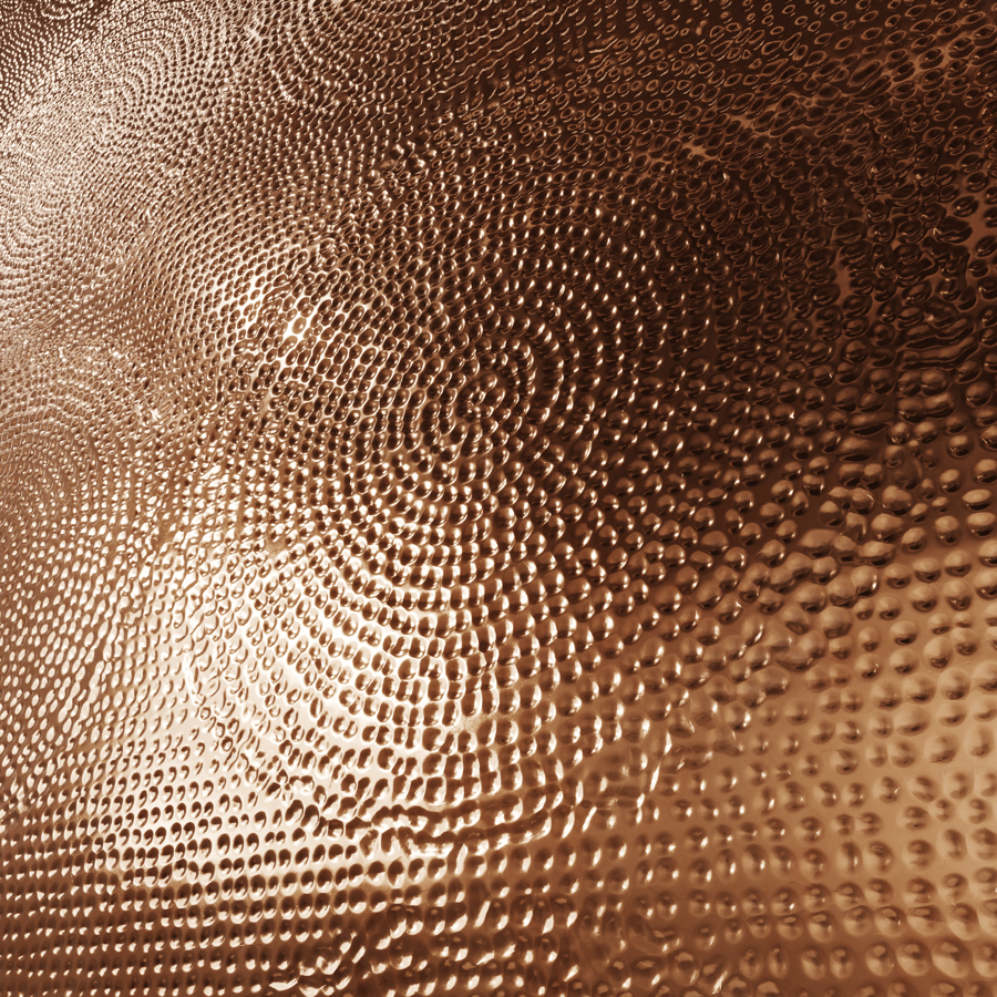 Copper Metal Texture, Hammered Radial