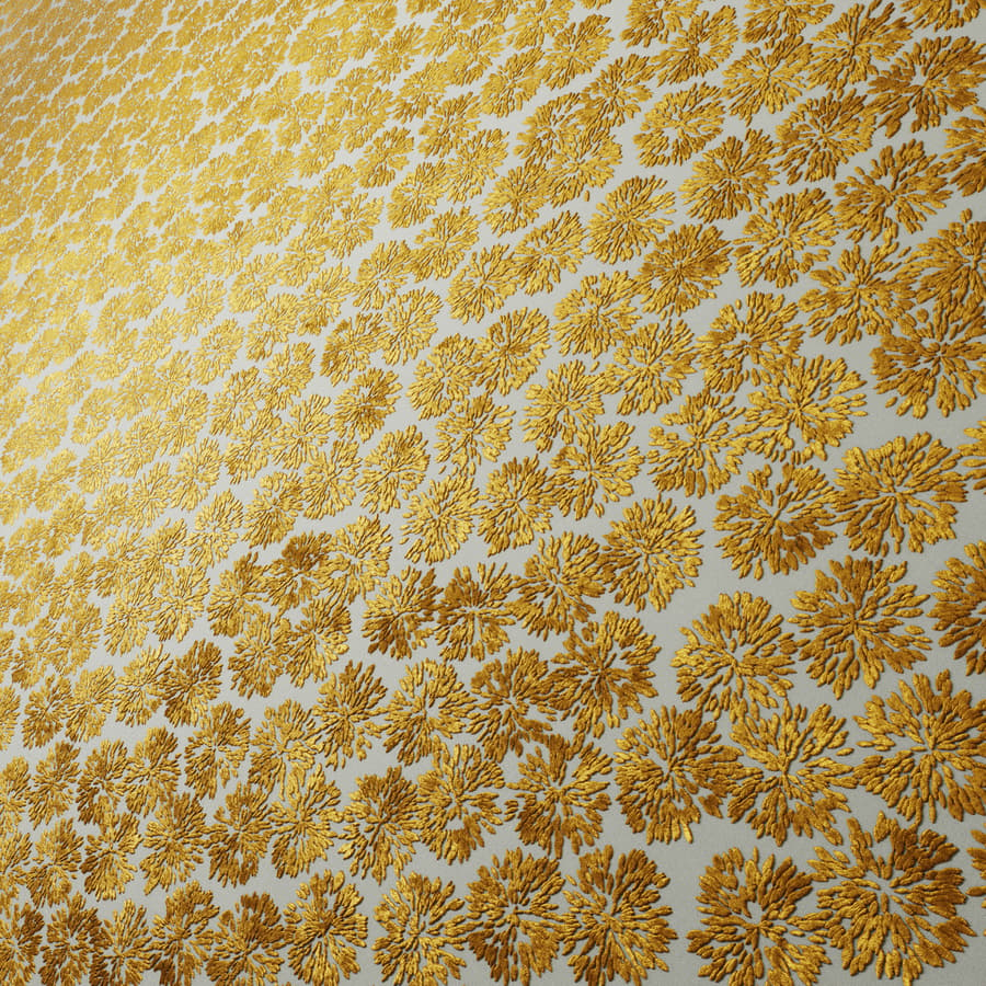 Embossed Velvet Texture, Mustard Bursts