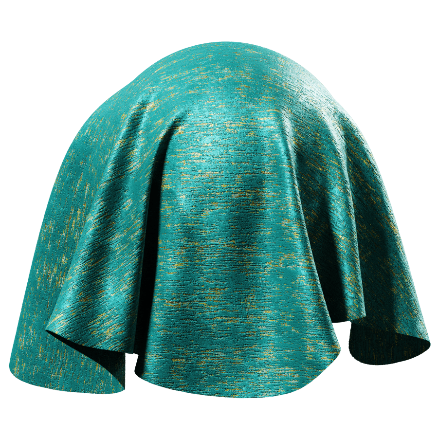 Embossed Velvet Texture, Turquoise & Gold