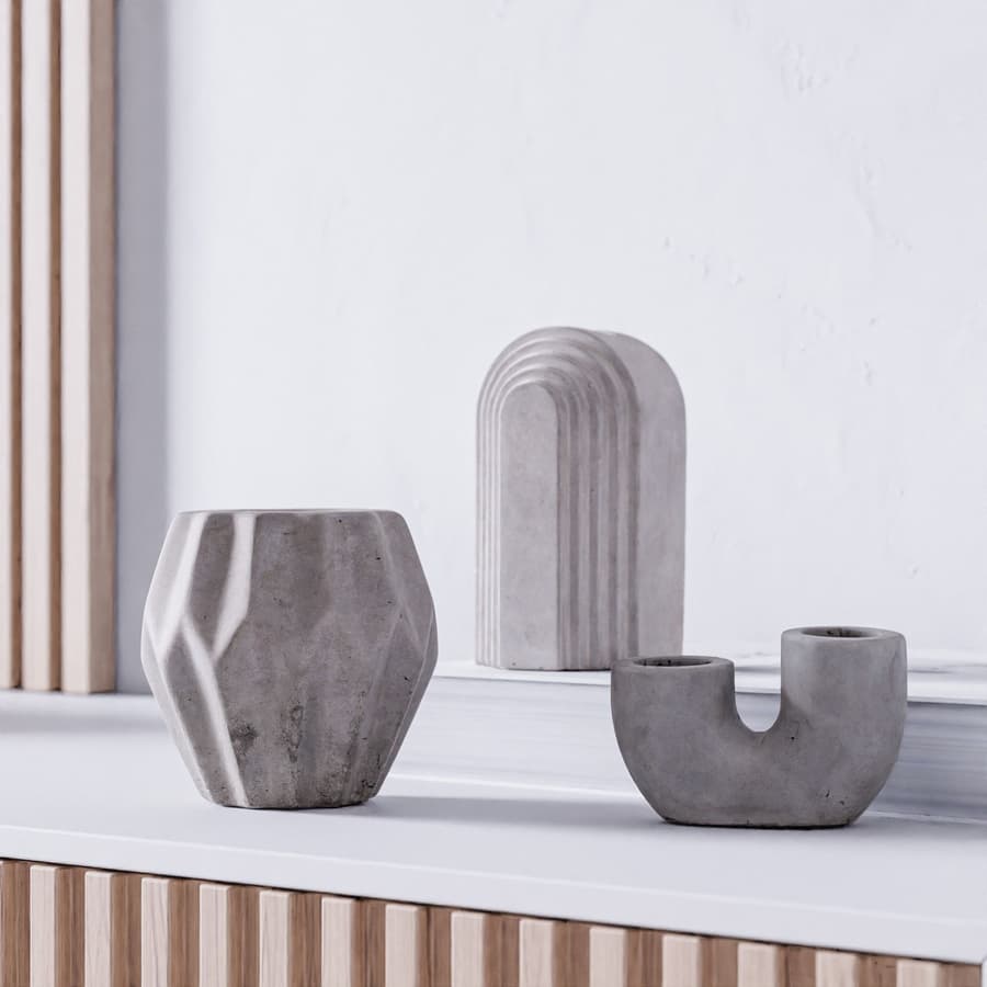 Concrete Arch Candle Holder Model