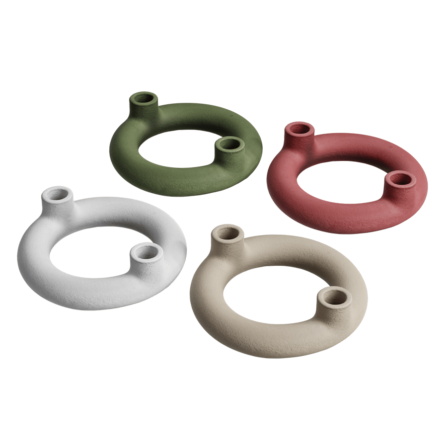Concrete Ring Candle Holder Model
