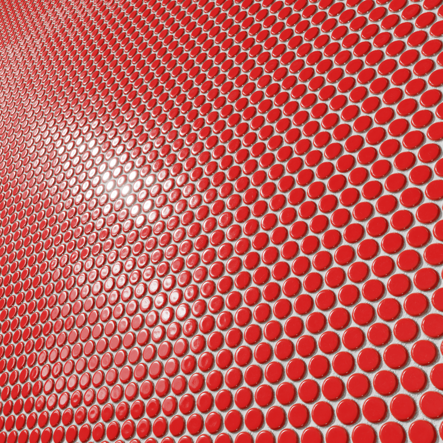 Penny Round Tile Texture, Red