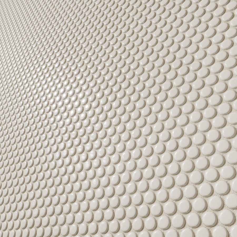 Penny Round Tile Texture, Beige
