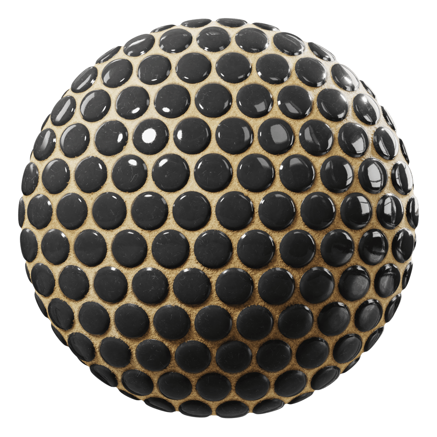 Penny Round Tile Texture, Black & Yellow Grout