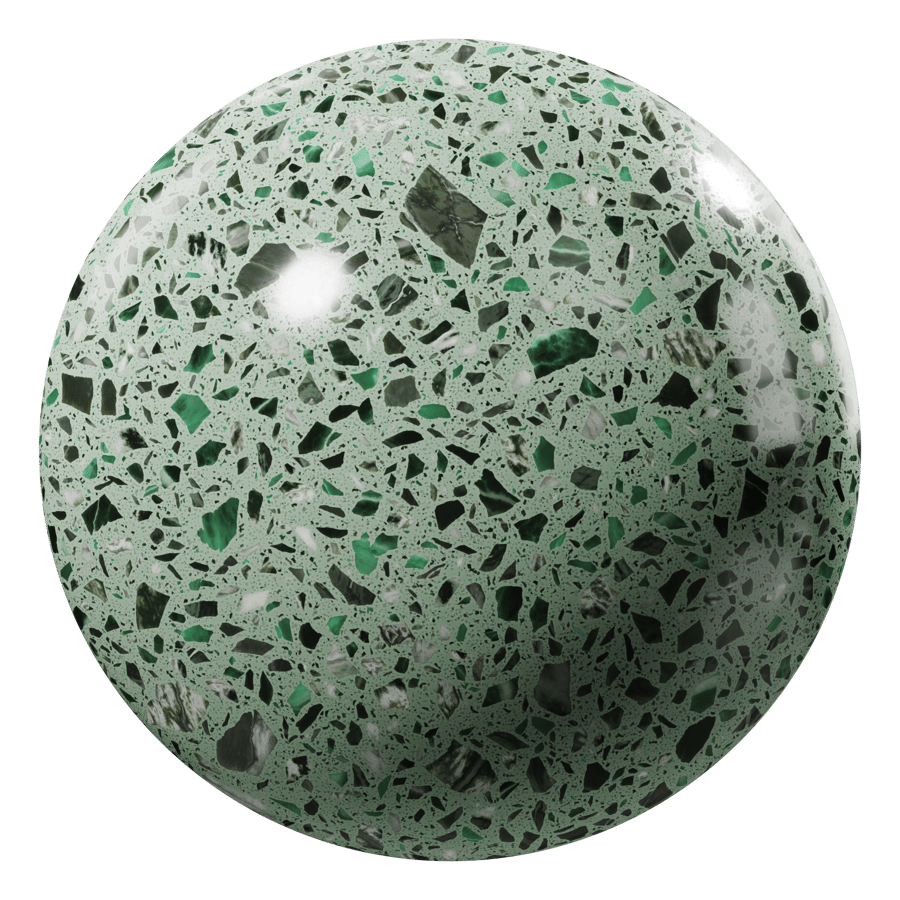 Terrazzo Texture, Green Slab