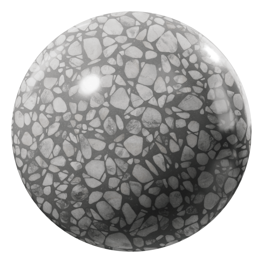 Terrazzo Texture, Grey & White Slab