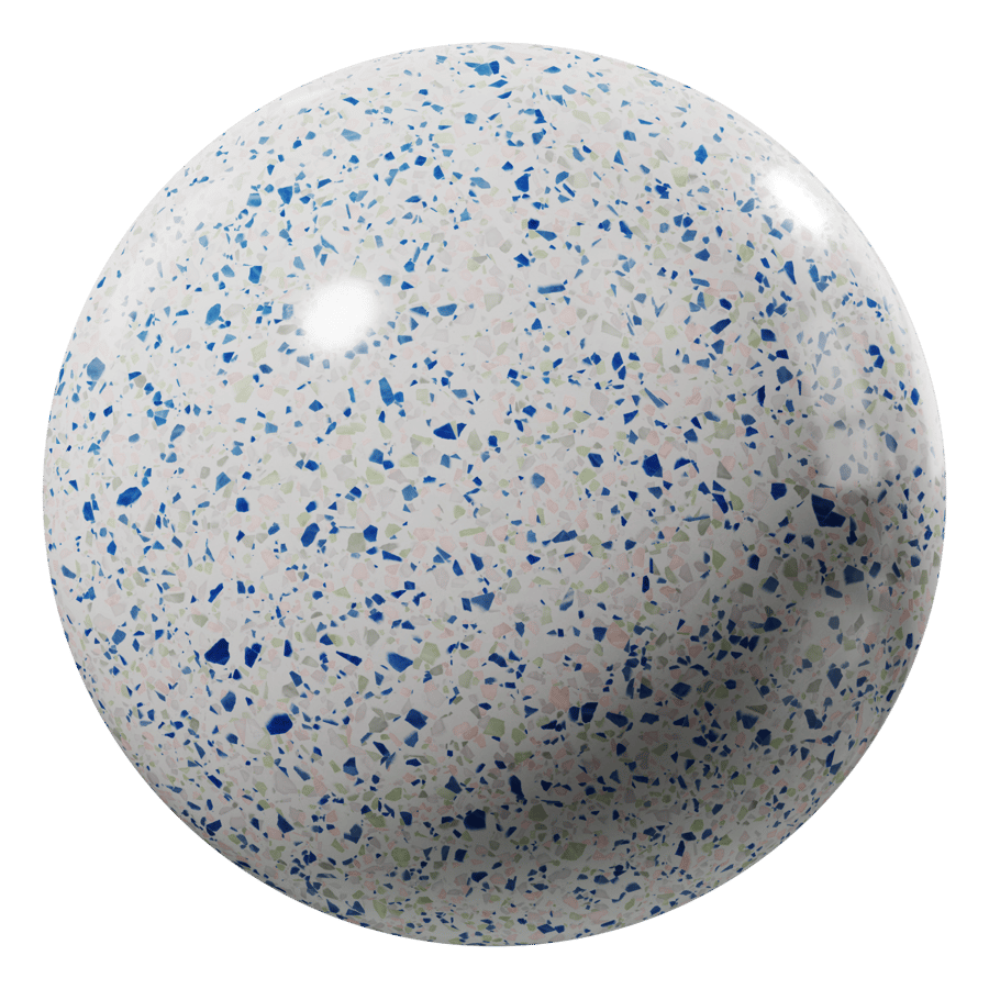 Terrazzo Texture, Speckled Cobalt Blue