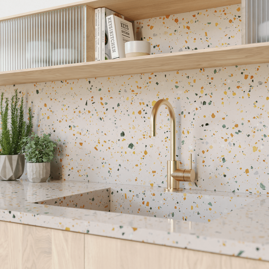 Terrazzo Texture, Pink Rainbow Slab