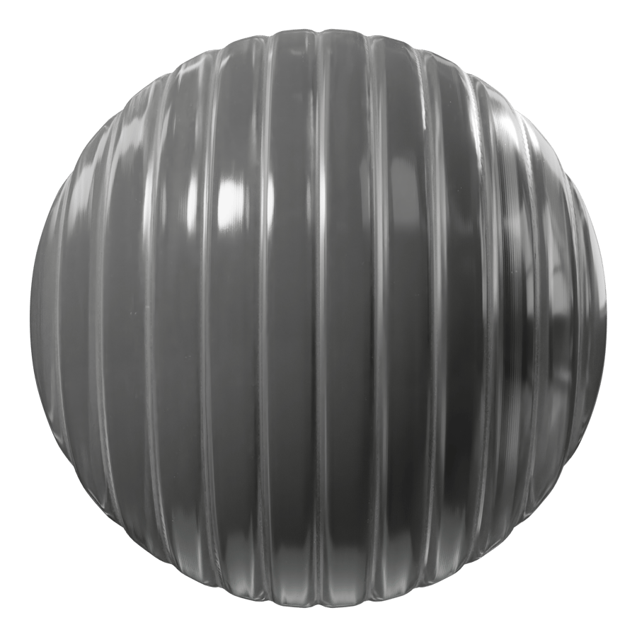 Ribbed Polycarbonate Plastic Texture, Charcoal Grey