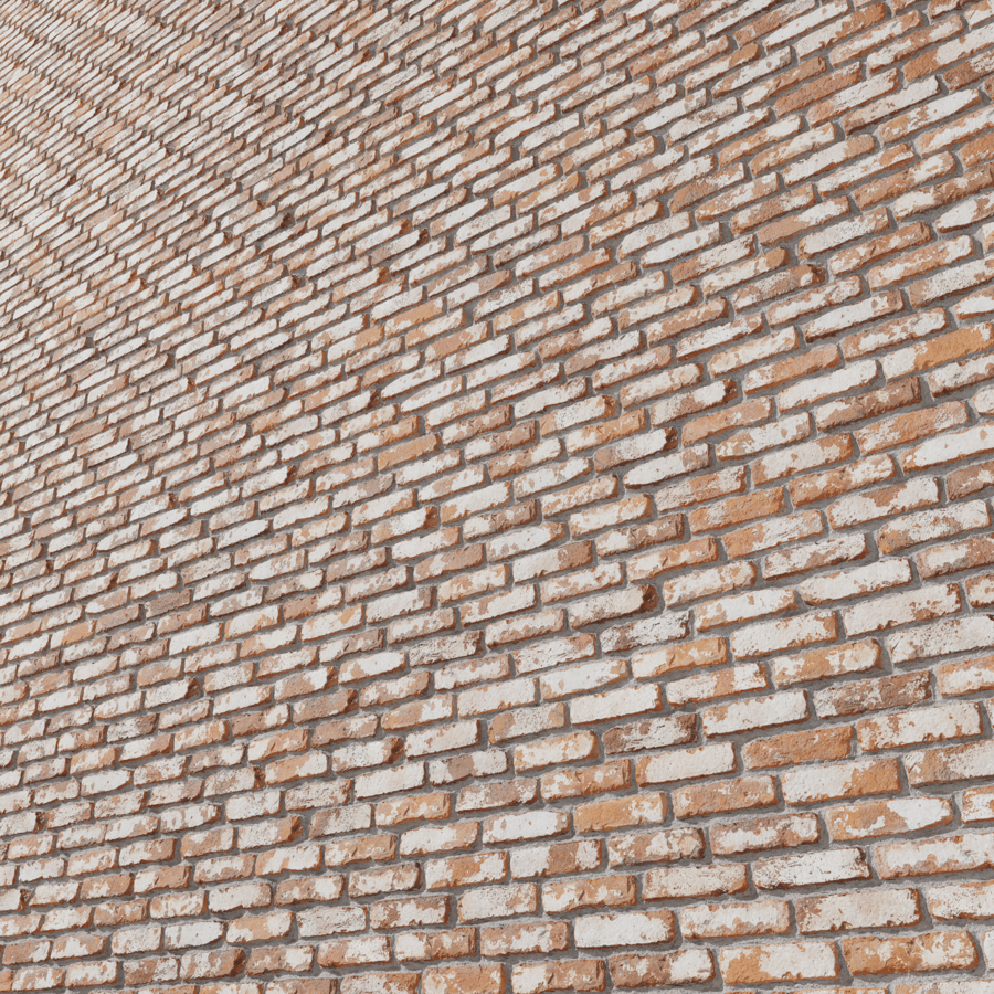 Bricks Whitewashed Offset Texture, Red and White