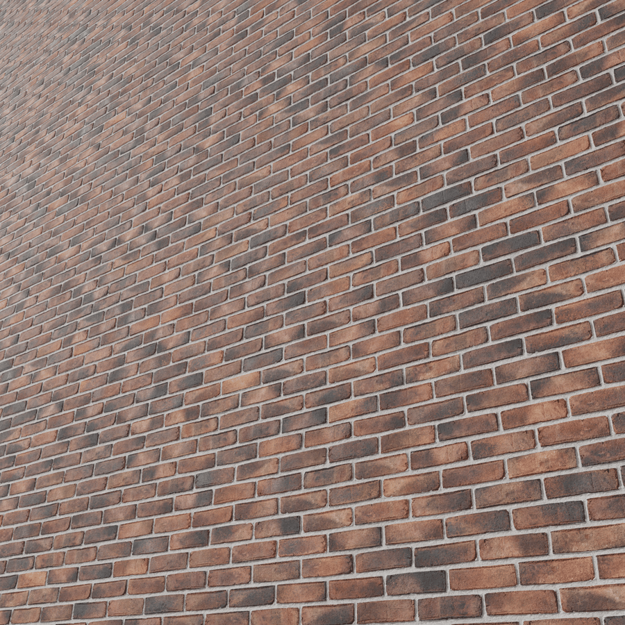 Bricks Running Burned Distressed Texture, Red