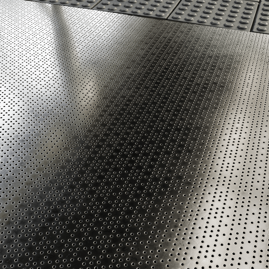 Metal Perforated Texture, Round Small Pattern