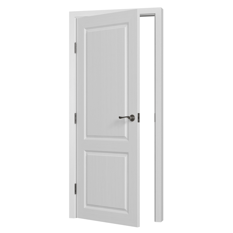 Interior Door Model, Wood Painted White - Poliigon