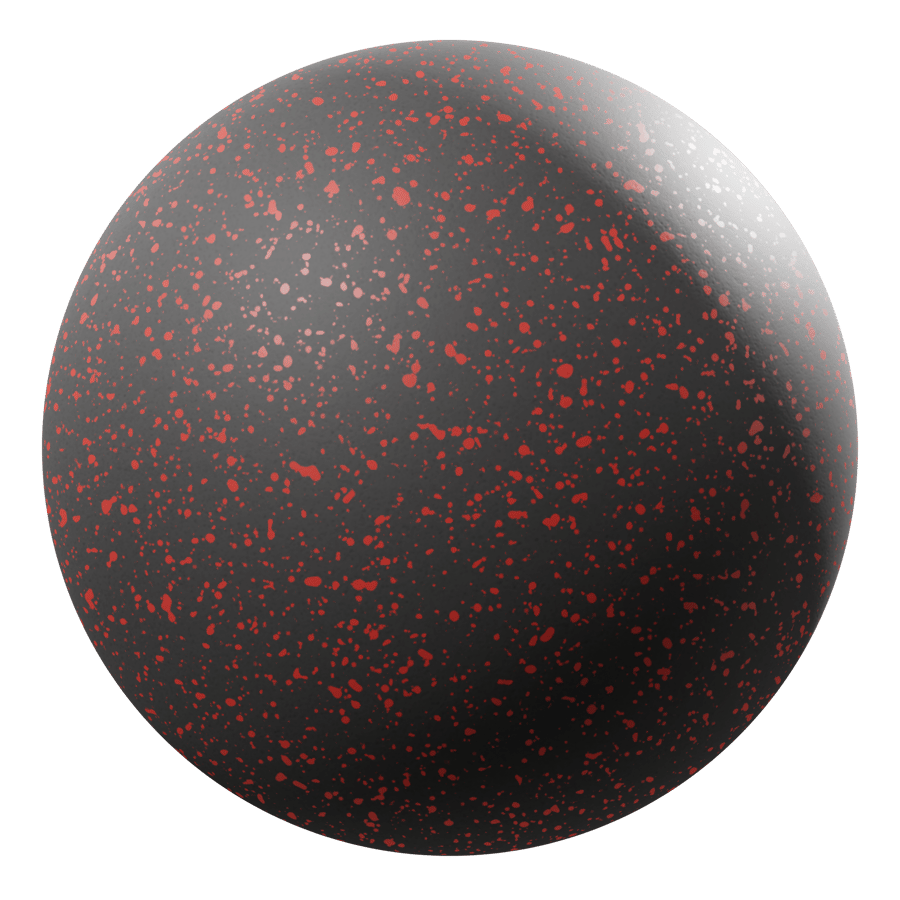Speckled Plastic Red on Black 001